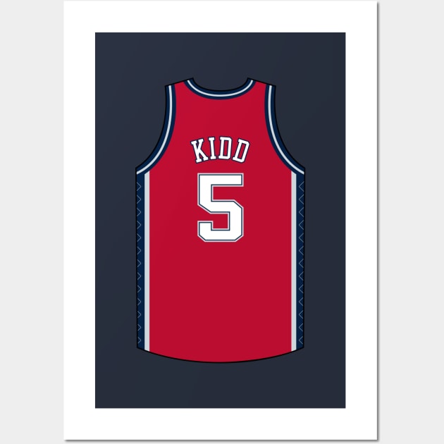 Jason Kidd New Jersey Jersey Qiangy Wall Art by qiangdade